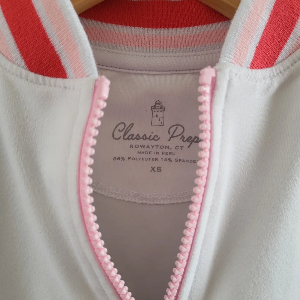 XS Girl Classic Prep Tennis Bomber Varsity Jacket